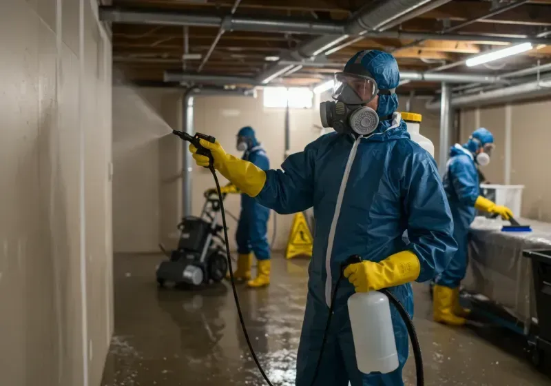 Basement Sanitization and Antimicrobial Treatment process in Louisa, KY