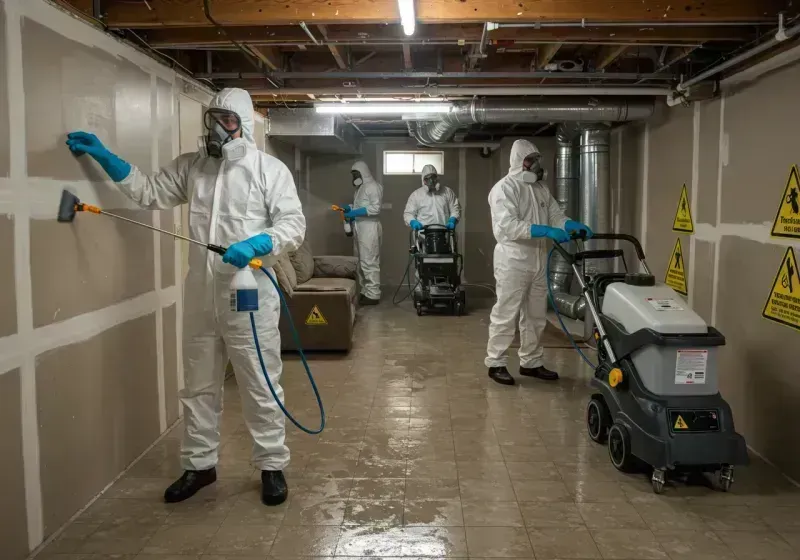 Basement Moisture Removal and Structural Drying process in Louisa, KY